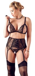 Cottelli Curves 3-częściowy zestaw koronkowy czarny 2XL