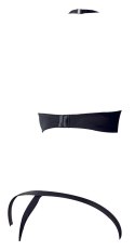 Cottelli Lingerie komplet otwarte miseczki i stringi czarne 75B/S