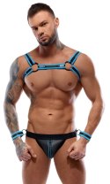 Svenjoyment Bondage uprząż męska z jockiem i mankietami 2XL czarna