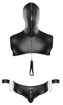 Svenjoyment Bondage zestaw 2-częściowy matowy czarny L z akcesoriami