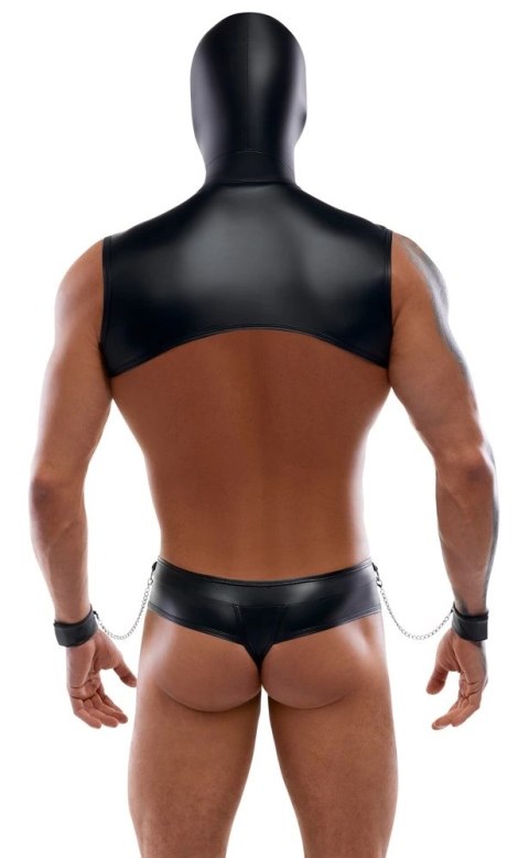 Svenjoyment Bondage zestaw męski matowy czarny 2XL z kapturem i akcesoriami Svenjoyment Bondage zestaw męski matowy czarny 2XL z kapturem i akcesoriami