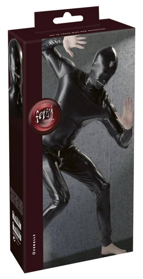 Fetish Collection Kombinezon Całkowity Czarny L elastyczny materiał Fetish Collection Kombinezon Całkowity Czarny L elastyczny materiał