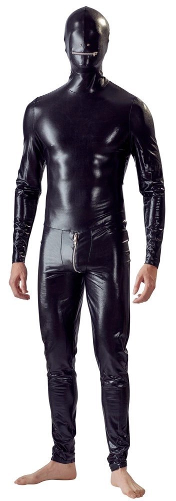 Fetish Collection Kombinezon Całkowity Czarny L elastyczny materiał Fetish Collection Kombinezon Całkowity Czarny L elastyczny materiał
