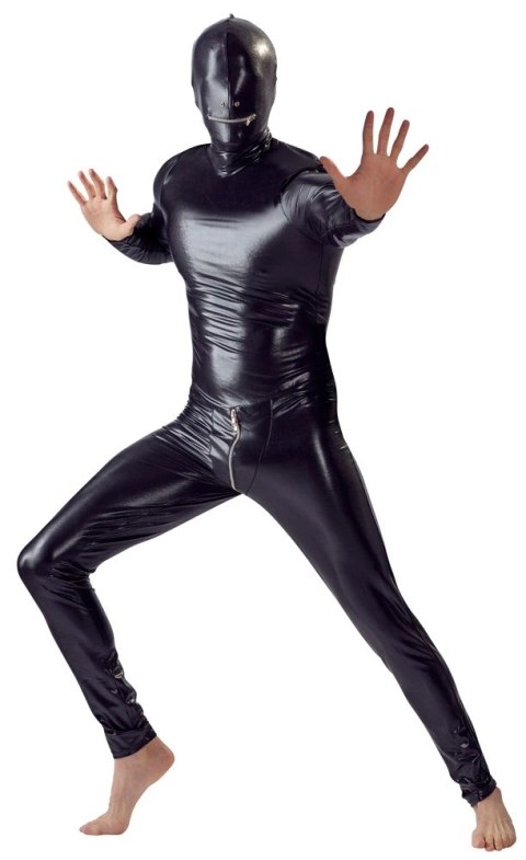 Fetish Collection Kombinezon Całkowity Czarny L elastyczny materiał Fetish Collection Kombinezon Całkowity Czarny L elastyczny materiał