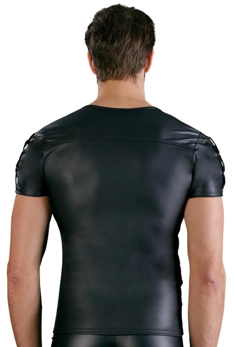 NEK Koszulka Męska Czarna Matowa 2XL Sznurowane Rękawy Elastyczna NEK Koszulka Męska Czarna Matowa 2XL Sznurowane Rękawy Elastyczna