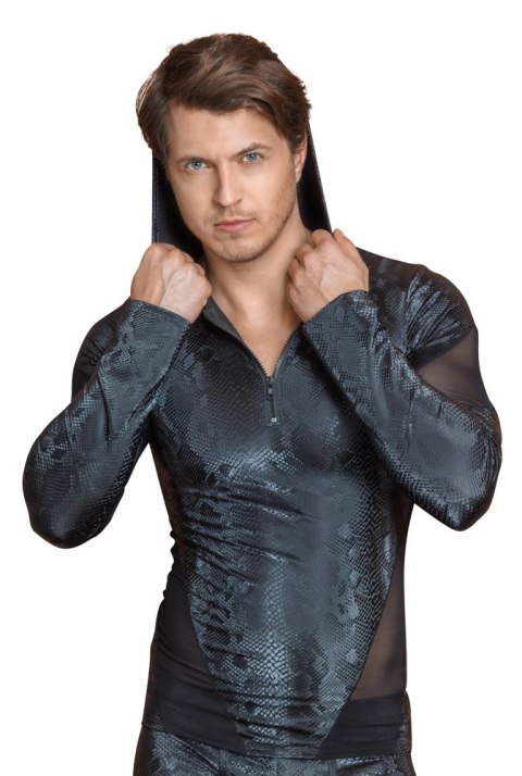 NEK Koszulka Męska Snake Skin M Kaptur Zamek Czarna Wstawka NEK Koszulka Męska Snake Skin M Kaptur Zamek Czarna Wstawka