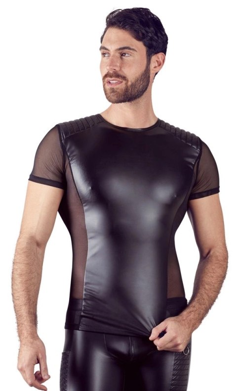 NEK Męska Koszulka Matowa z Siateczką 2XL Czarna Anatomiczna NEK Męska Koszulka Matowa z Siateczką 2XL Czarna Anatomiczna