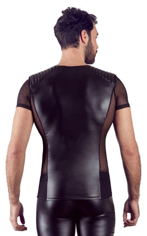 NEK Męska Koszulka Matowa z Siateczką 2XL Czarna Anatomiczna NEK Męska Koszulka Matowa z Siateczką 2XL Czarna Anatomiczna