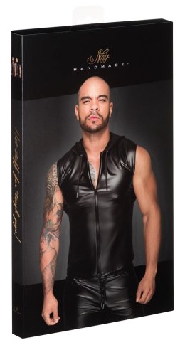 Noir Powerwetlook Bezrękawnik z Kapturem Czarny 2XL Męski