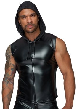 Noir Powerwetlook Bezrękawnik z Kapturem Czarny 2XL Męski