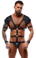 Svenjoyment Bondage Body męskie paski matowe czarne XL regulowane