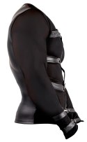Svenjoyment Bondage Koszulka Powernet XL z Matowymi Wstawkami i Kajdankami
