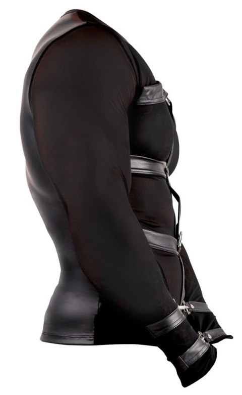 Svenjoyment Bondage Koszulka Powernet XL z Matowymi Wstawkami i Kajdankami Svenjoyment Bondage Koszulka Powernet XL z Matowymi Wstawkami i Kajdankami