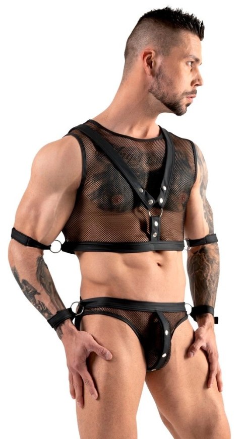 Svenjoyment Bondage komplet męski siateczkowy czarny S, 2-częściowy Svenjoyment Bondage komplet męski siateczkowy czarny S, 2-częściowy