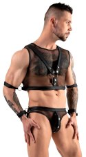 Svenjoyment Bondage komplet siateczkowy męski czarny M z paskami