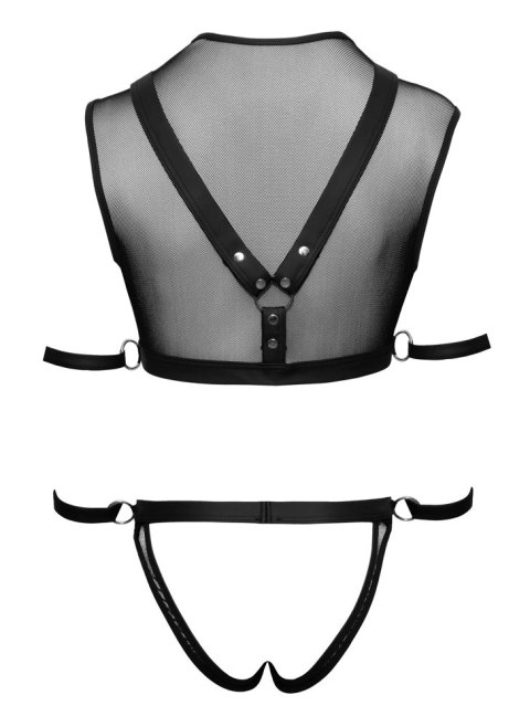 Svenjoyment Bondage komplet siateczkowy męski czarny M z paskami Svenjoyment Bondage komplet siateczkowy męski czarny M z paskami