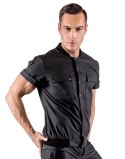 Svenjoyment Koszula Męska XL Matowa Czarna Stylowa Z Kieszeniami