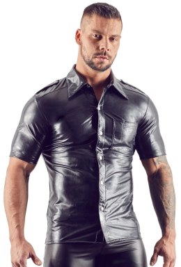 Svenjoyment Koszulka Męska Czarna Błyszcząca 2XL z Kołnierzykiem
