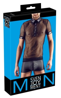 Svenjoyment Koszulka Polo Mesh Czarna XL z Kołnierzykiem Męska