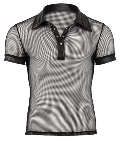 Svenjoyment Koszulka Polo Męska Mesh Wetlook Czarna 2XL Svenjoyment Koszulka Polo Męska Mesh Wetlook Czarna 2XL
