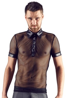 Svenjoyment Polo Mesh Czarna Koszulka Męska z Kołnierzykiem L