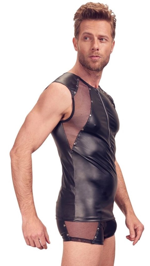 Svenjoyment Tank Top męski czarny matowy L z zamkiem i siatką Svenjoyment Tank Top męski czarny matowy L z zamkiem i siatką