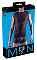 Svenjoyment Top Męski Siateczkowy Bezrękawnik Matowy Czarny 2XL
