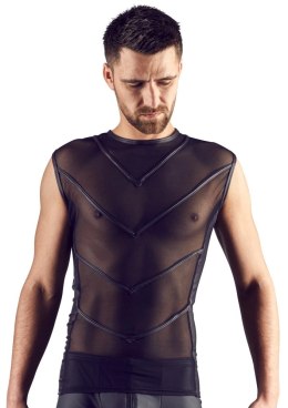 Svenjoyment Top Męski Siateczkowy Bezrękawnik Matowy Czarny 2XL