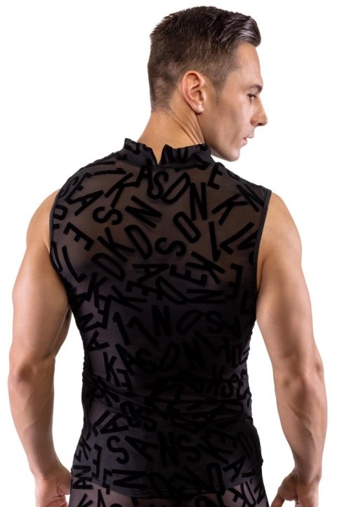 Svenjoyment Top męski siateczkowy z literami czarny XL Svenjoyment Top męski siateczkowy z literami czarny XL