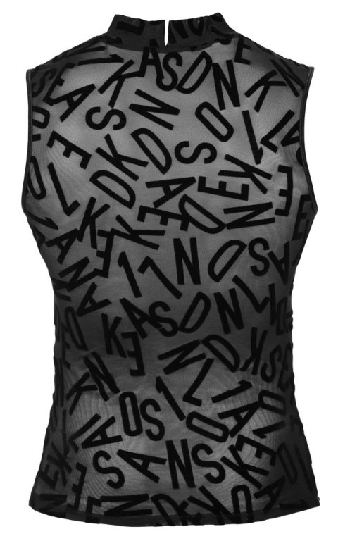 Svenjoyment Top męski siateczkowy z literami czarny XL Svenjoyment Top męski siateczkowy z literami czarny XL