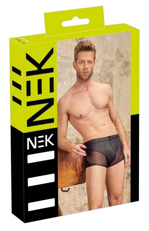 NEK Bokserki Męskie Matowe z Siateczką Czarny XL Komfortowy Design NEK Bokserki Męskie Matowe z Siateczką Czarny XL Komfortowy Design