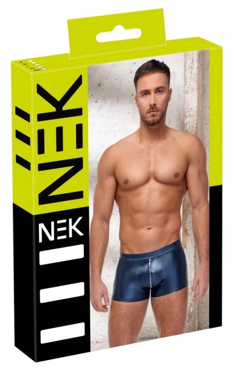 NEK Bokserki Męskie Niebieskie Matowe XL z Zamkiem Błyskawicznym NEK Bokserki Męskie Niebieskie Matowe XL z Zamkiem Błyskawicznym