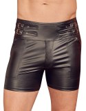 NEK Szorty Męskie Czarne Matowe Regulowane Klamry High Waist M