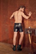 NEK Szorty Męskie Czarne Matowe Regulowane Klamry High Waist M