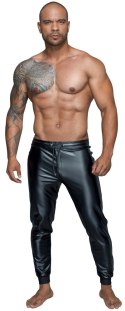 Noir Handmade Joggery Power Wetlook Czarne Matowe Spodnie XL
