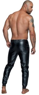 Noir Handmade Joggery Power Wetlook Czarne Matowe Spodnie XL
