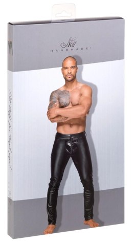 Noir Spodnie Power Wet Look Męskie Matowe Czarne XL
