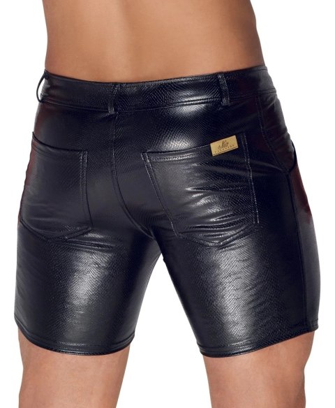 Noir Szorty Męskie Skora Węża Czarne M - Wyrazisty Design i Komfort Noir Szorty Męskie Skora Węża Czarne M - Wyrazisty Design i Komfort