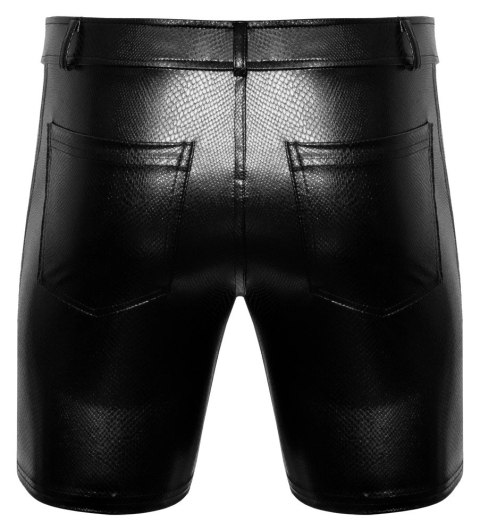 Noir Szorty Męskie Skora Węża XL Czarny Efekt Połyskujący Noir Szorty Męskie Skora Węża XL Czarny Efekt Połyskujący
