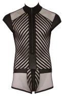 Svenjoyment Body Mesh L Męskie Czarny Zamek Krotkie Rękawy