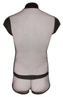 Svenjoyment Body Mesh L Męskie Czarny Zamek Krotkie Rękawy