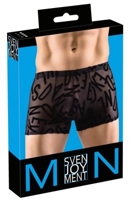 Svenjoyment Bokserki Mesh XL Czarny Nadruk Liter Anatomiczny Fason