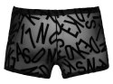 Svenjoyment Bokserki Mesh XL Czarny Nadruk Liter Anatomiczny Fason