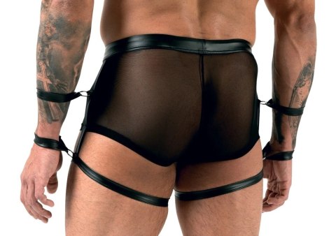 Svenjoyment Bondage Spodenki Czarne L z Podwojnymi Mankietami i Powernet Svenjoyment Bondage Spodenki Czarne L z Podwojnymi Mankietami i Powernet