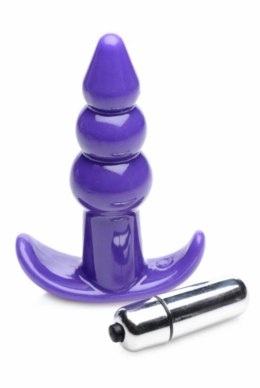 Bubbly Wibrujący Korek Anatomiczny z Prążkowaną Powierzchnią, Czarny