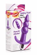 Bubbly Wibrujący Korek Anatomiczny z Prążkowaną Powierzchnią, Czarny