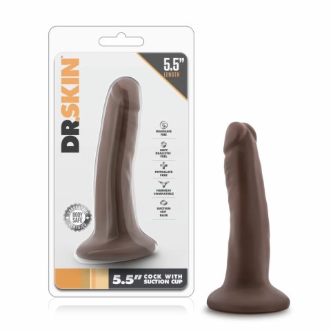 Dr. Skin Model 5.5" - anatomiczny model z przyssawką, kolor czekoladowy Dr. Skin Model 5.5" - anatomiczny model z przyssawką, kolor czekoladowy