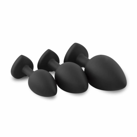EasyToys Zestaw 3 Anatomicznych Zatyczek Silikonowych z Kryształkami Heart EasyToys Zestaw 3 Anatomicznych Zatyczek Silikonowych z Kryształkami Heart