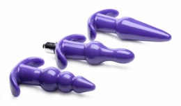XR Brands Thrill Trio Zestaw 3 anatomicznych korkow wibrujących wodoodpornych
