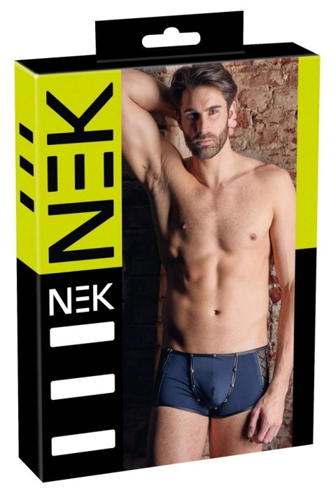 NEK Bokserki męskie z mikrofibry siateczka 2XL niebieskie kontrast